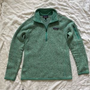 Patagonia Better Sweater 1/4 Zip Mint Heather Size Small